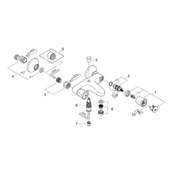 Смеситель для ванны и душа Grohe Costa S (25483001)