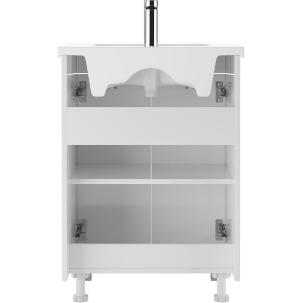 Тумба под умывальник Como 60 Мега без ящика Айсберг Домино (DM4610T)