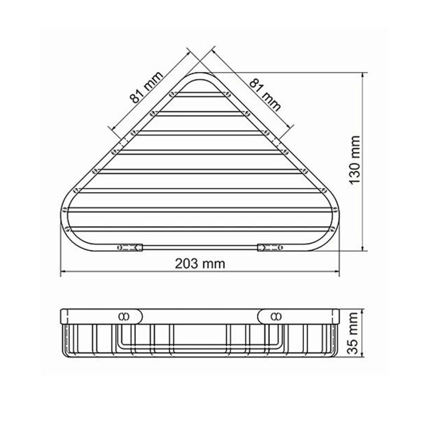 Полка WasserKRAFT сталь оружейная (K-733GM)