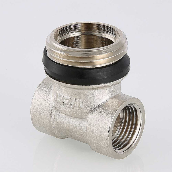 Тройник коллекторный Valtec 1"*1/2"*1/2" никель (VTc.530.N.060404) Тройник коллекторный Valtec 1"*1/2"*1/2" никель (VTc.530.N.060404)