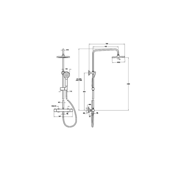 Душевая система Vitra Joy черный (A4729836EXP)