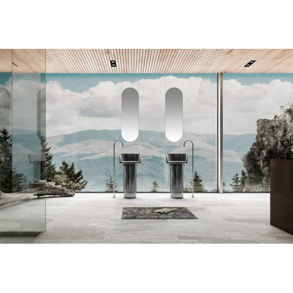 Раковина напольная ABBER Kristall 45x45 черная (AT2702Onyx)