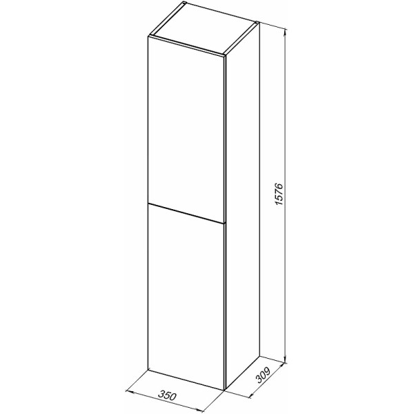 Пенал подвесной Aquanet Алвита New 35x30,9x157,6 серый (00277560)