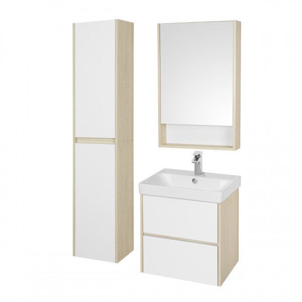 Тумба подвесная Aquaton Сканди 532x427x522 белый, дуб верона (1.A251.7.01S.DB2.0)