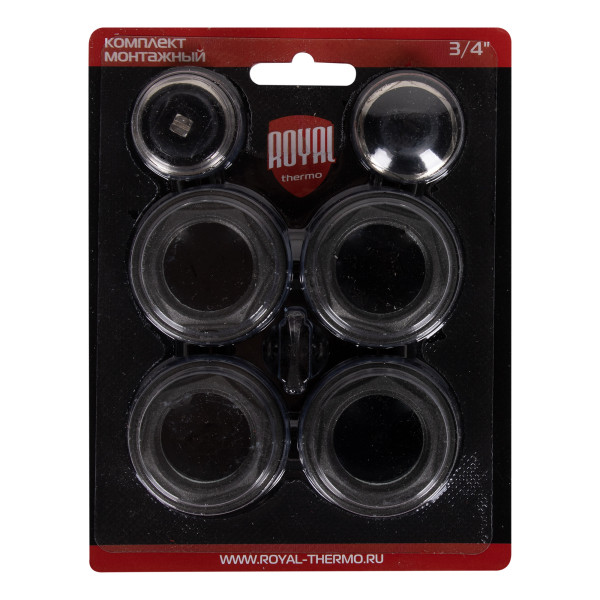 Комплект универсальный для монтажа радиатора Royal Thermo 3/4'' (черный) (RT3/4B)
