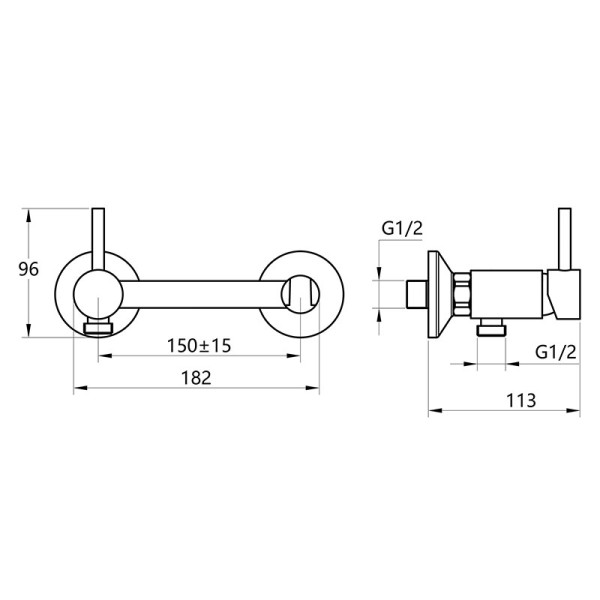 Смеситель для биде Melodia Aria с гигиеническим душем, хром (MDV35751) Смеситель для биде Melodia Aria с гигиеническим душем, хром (MDV35751)
