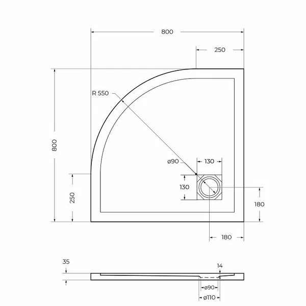 Душевой поддон BelBagno Uno 80x80x3,5 белый (TRAY-MR-UNO-R-80-550-35-W-CR) Душевой поддон BelBagno Uno 80x80x3,5 белый (TRAY-MR-UNO-R-80-550-35-W-CR)