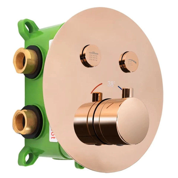 Душевая система термостатический Rea Miler + Box ROSE Gold (REA-P6613)