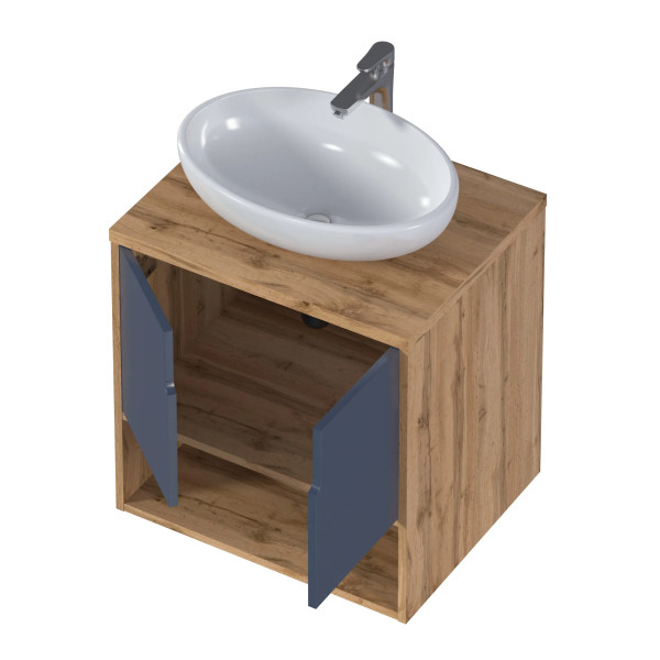 Тумба подвесная 1Marka 600x480x601,5 (дикий дуб натуральный Н1318 ST10 Egger) (Ц0000031347)