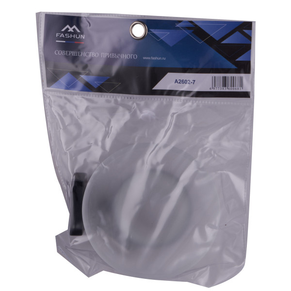 Мыльница Fashun со стеклян. матов. блюдцем L=121 мм H=50 мм цинк. сплав + нерж. Сталь черный (A2602-7)