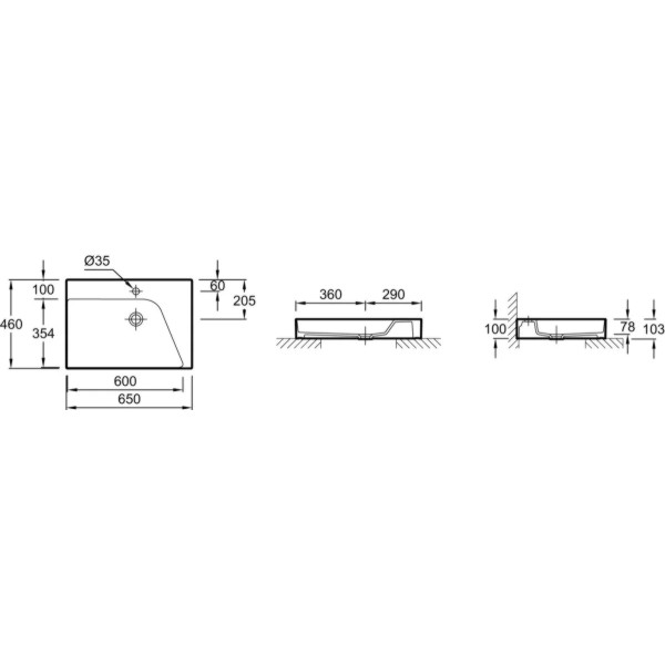 Раковина накладная Jacob Delafon Rythmik 65x46 белая (EVN112-00) Раковина накладная Jacob Delafon Rythmik 65x46 белая (EVN112-00)