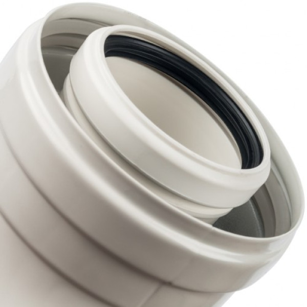 Отвод коаксиальный 45° Stout DN 60/100 мм. (PP-FE) SCA-8610-000045 Отвод коаксиальный 45° Stout DN 60/100 мм. (PP-FE) SCA-8610-000045