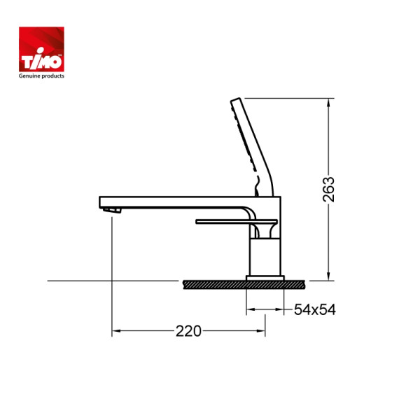 Смеситель на борт ванны Timo Torne черный, лейка душевая 3 режима, шланг для душа, держатель (4330/03Y)