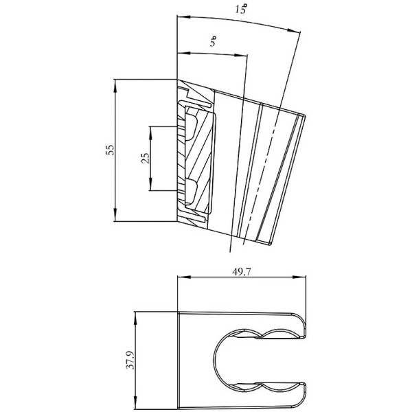 Держатель ручного душа Iddis Optima Home хром (080BC00i53)