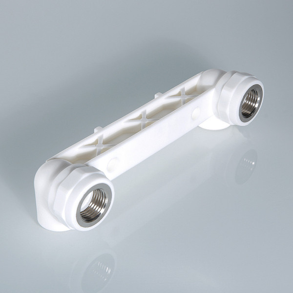 Водорозетка двойная на планке PP-R 25x1/2"В Valtec (латунь, белая) VTp.724.0.02504 Водорозетка двойная на планке PP-R 25x1/2"В Valtec (латунь, белая) VTp.724.0.02504