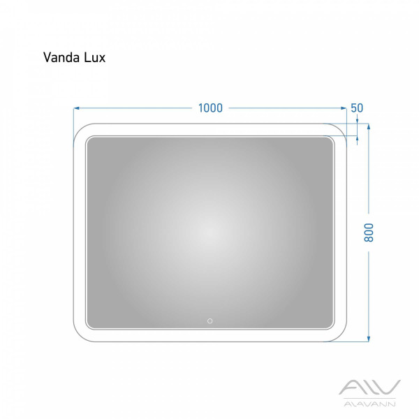 Зеркало с подсветкой Alavann Vanda Lux 100