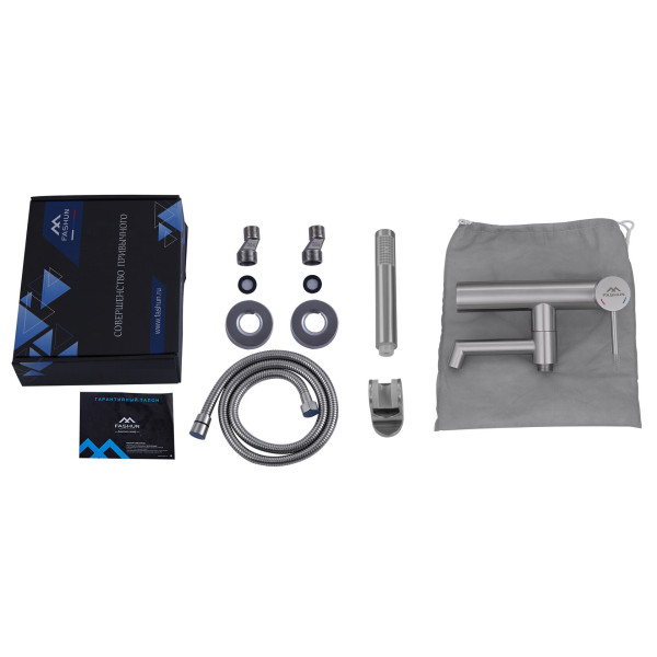 Смеситель для ванны и душа Fashun с душевым комплектом сатин (A53033) Смеситель для ванны и душа Fashun с душевым комплектом сатин (A53033)