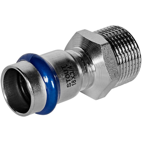 Переход 18х3/4"Н Stout SSS-2021 ВПр-НР (нерж.ст., пресс) SSS-2021-001834 Переход 18х3/4"Н Stout SSS-2021 ВПр-НР (нерж.ст., пресс) SSS-2021-001834