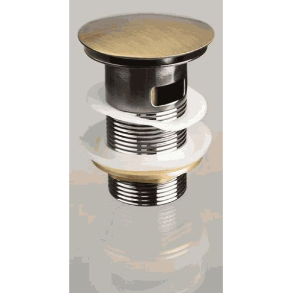 Донный клапан для раковины TeRma 1 1/4" (32 мм.) Click-Clack (с большой кнопкой и переливом, antique bronze) (10109) Донный клапан для раковины TeRma 1 1/4" (32 мм.) Click-Clack (с большой кнопкой и переливом, antique bronze) (10109)