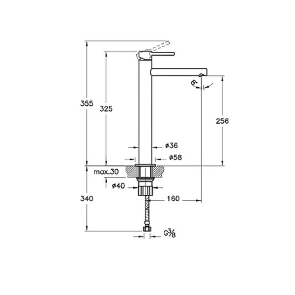 Смеситель для раковины Vitra Origin хром (A42558) Смеситель для раковины Vitra Origin хром (A42558)