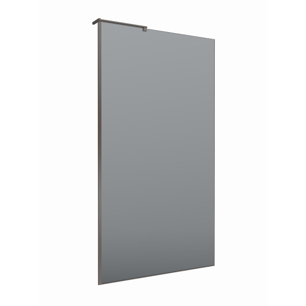 Душевое ограждение BelBagno Uno 110x200 стекло тонированное графит, профиль оружейная сталь матовая (UNO-L-1-TB-110-GR-GM)