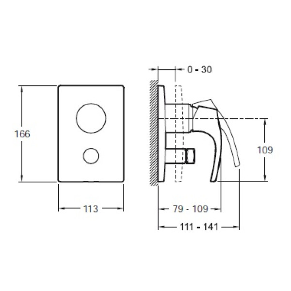 Смеситель для ванны и душа Jacob Delafon Symbol внешняя часть, хром (E98724-CP) Смеситель для ванны и душа Jacob Delafon Symbol внешняя часть, хром (E98724-CP)