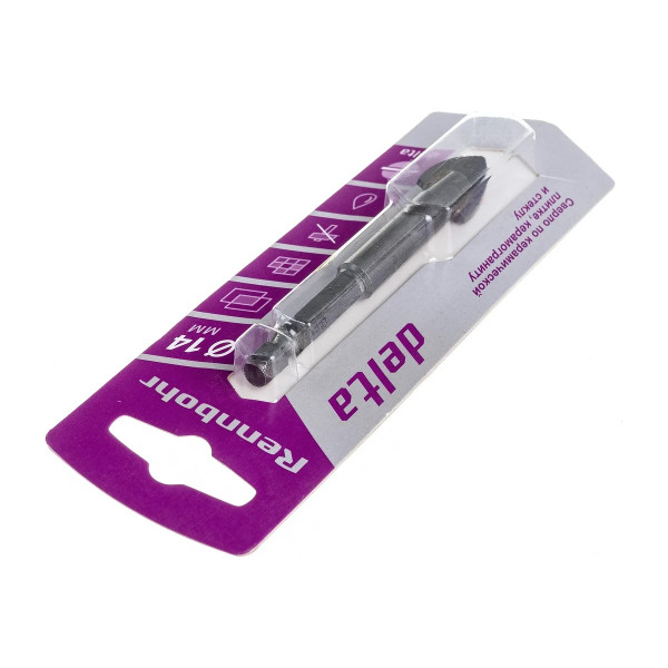 Сверло по стеклу и керамике Rennbohr Delta 14 мм. (2-х гранное) (676014)