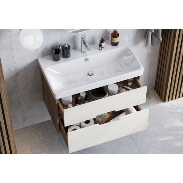 Тумба подвесная Aquaton Оливия 768x427x503 бежевый, дуб велл (1.A283.1.01O.LVG.0)