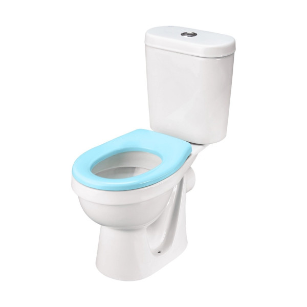 Унитаз-компакт детский Santek Каспер арматура стандарт: 1-реж. с сиденьем голубым полипропилен белый(1WH501846)