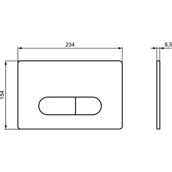 Клавиша смывная Ideal Standard белая (R0115AC) Клавиша смывная Ideal Standard белая (R0115AC)