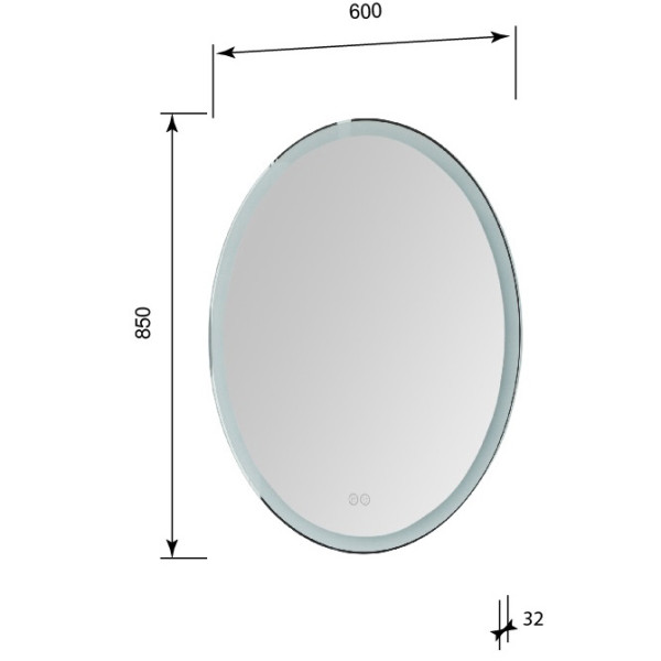 Зеркало с подсветкой Aquanet Комо 60x85 (00249357)