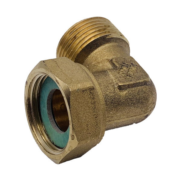 Угольник 3/4" ВН с накидной гайкой и плоской прокладкой Tiemme (латунь) (1500896 / 1527)