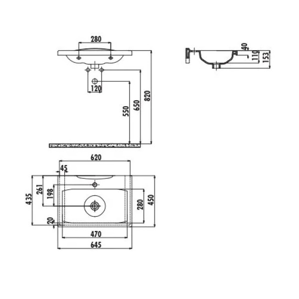 Раковина мебельная Creavit Luna65x45 белая (LN165-00CB00E-0000) Раковина мебельная Creavit Luna65x45 белая (LN165-00CB00E-0000)