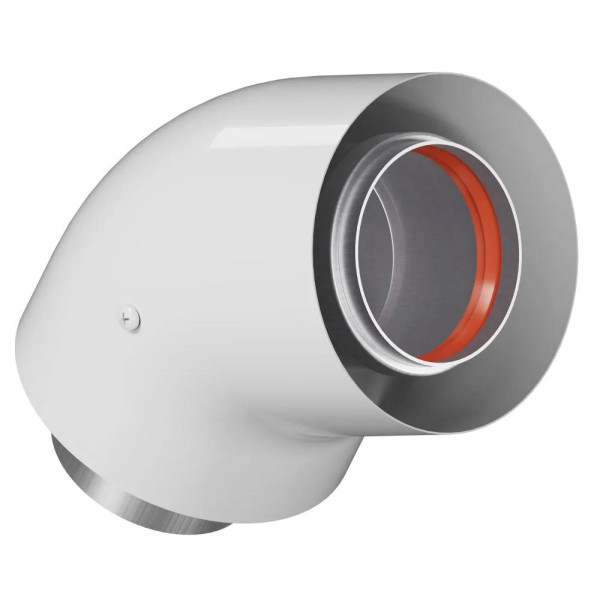 Отвод промежуточный Okseler 45° D60/100, в комплекте хомут (наружный диаметр п/п) (oks00114)