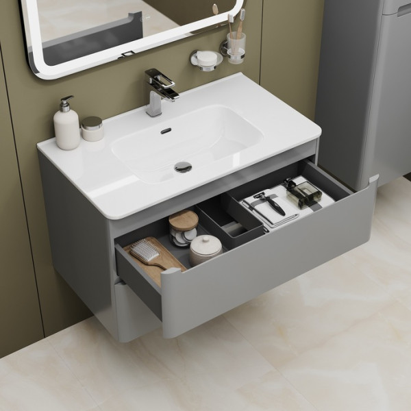 Тумба подвесная Iddis Edifice 80x46,7 светло-серый (EDI80L0i95)