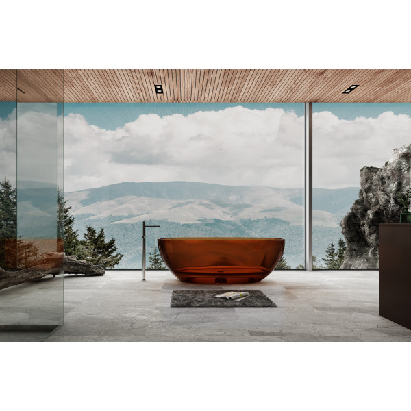 Ванна прозрачная Abber Kristall 150x75x58 коричневая (AT9701Opal-1.5)