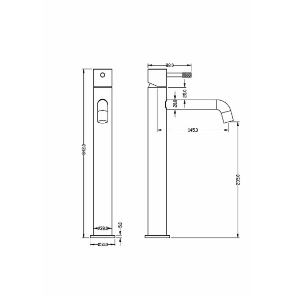 Смеситель для раковины Boheme Uno Shine Gun Metall (462-SGM)