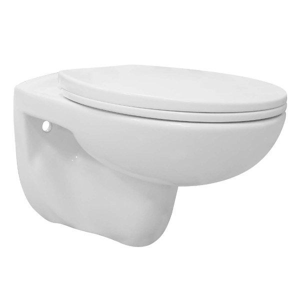 Инсталляция для подвесного унитаза Loranto + безободковый унитаз Fredo с сиденьем микролифт (4501+CS-WH8005)