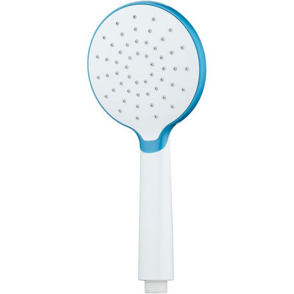 Душевая лейка Melodia 1 функция, d100мм, белый/голубой (MKP26119_wt)