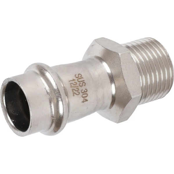 Переход 15х1/2"Н Rommer из нержавеющей стали (пресс) (RSS-0021-001512) Переход 15х1/2"Н Rommer из нержавеющей стали (пресс) (RSS-0021-001512)