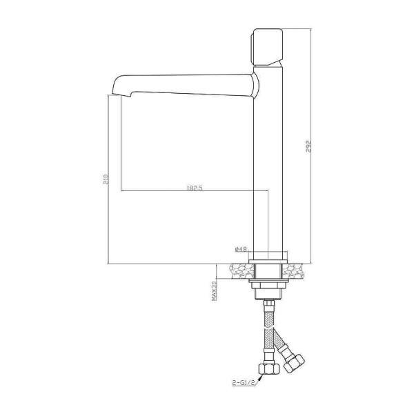 Смеситель для раковины BelBagno Uno (UNO-LMC-ORO-W0)