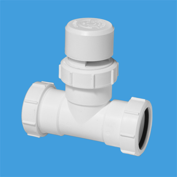 Тройник с вакуумным клапаном McAlpine 40 мм (VP40T)