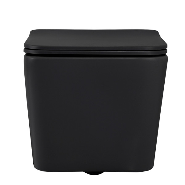 Унитаз подвесной ABBER Rechteck черный матовый, безободковый (AC1201MB)