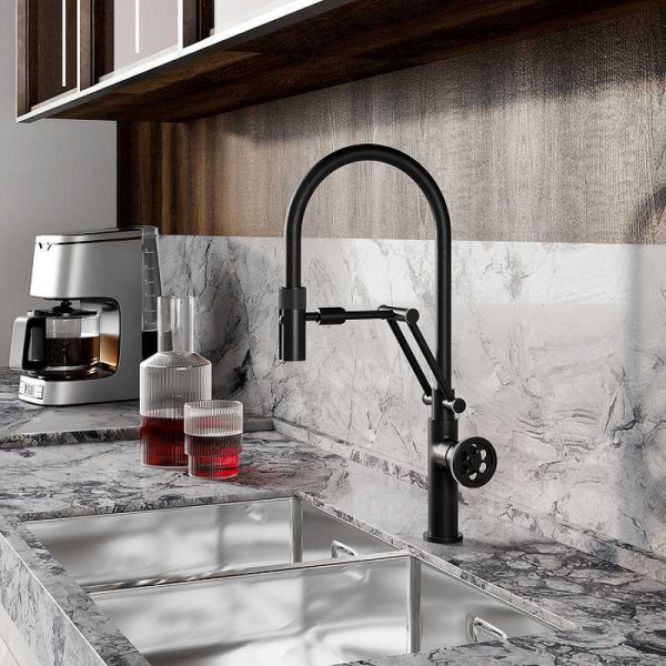 Смеситель для кухни с гибким изливом Iddis Grange Черный (GRABLFLi05)