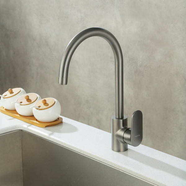 Смеситель для кухни Aquatek Ника оружейная сталь (AQ1882BGM)