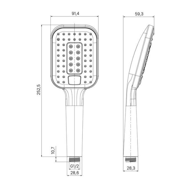 Душевая лейка Milardo Ideal Spa черная (ILS3FBSM18)