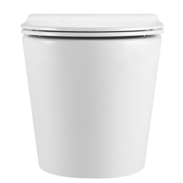 Унитаз подвесной Triton Verso с сиденьем микролифт, белый (VO-0832)