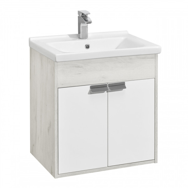 Тумба подвесная Aquaton Флай 582x429x610 белый, дуб крафт (1.A237.3.01F.AX1.0) Тумба подвесная Aquaton Флай 582x429x610 белый, дуб крафт (1.A237.3.01F.AX1.0)