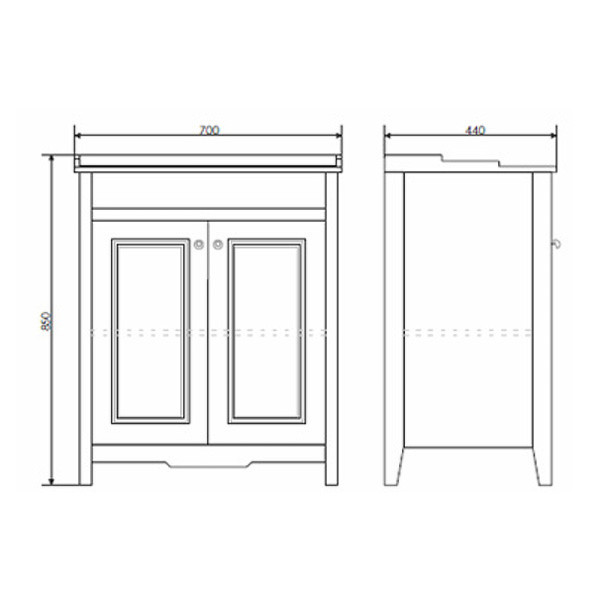 Тумба подвесная с раковиной Comforty Тбилиси 700x440x850 белый глянцевый (00003132629)