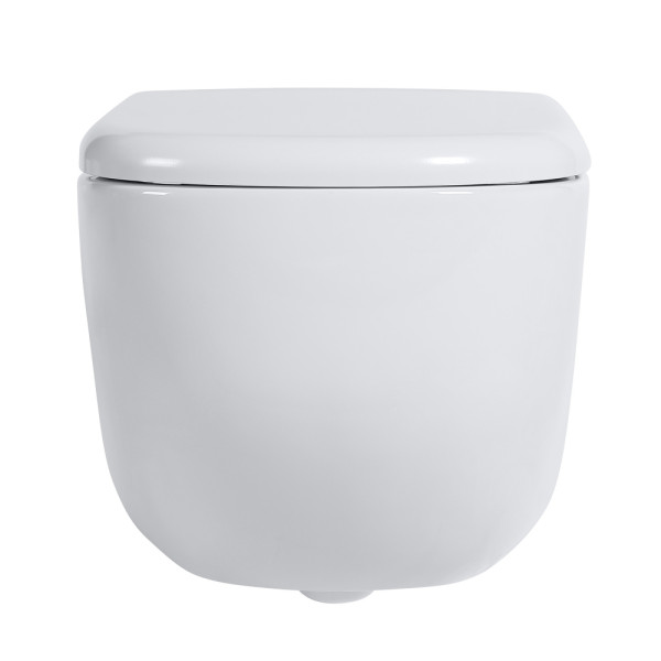 Унитаз подвесной Abber Bequem безободковый, смыв торнадо белый (AC1134T)